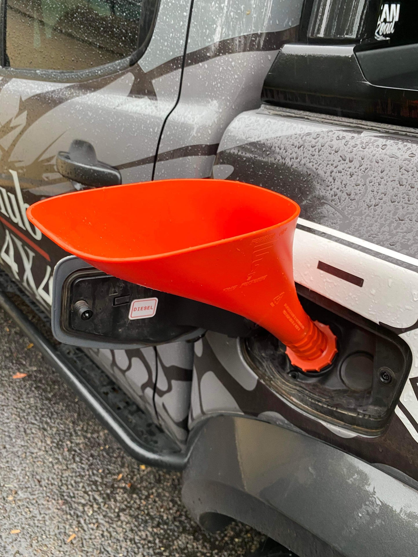 Safety Orange Scrunnel Funnel $39.95+ Postage . All Fuel Funnels are the same, fit the same, work the same, just different colours.