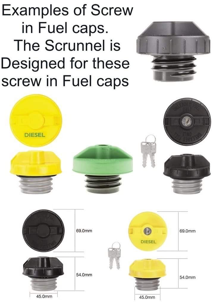 Diesel Yellow Scrunnel Funnel $39.95+ Postage. All Fuel Funnels fit the same. Work the same. Just Different Colours