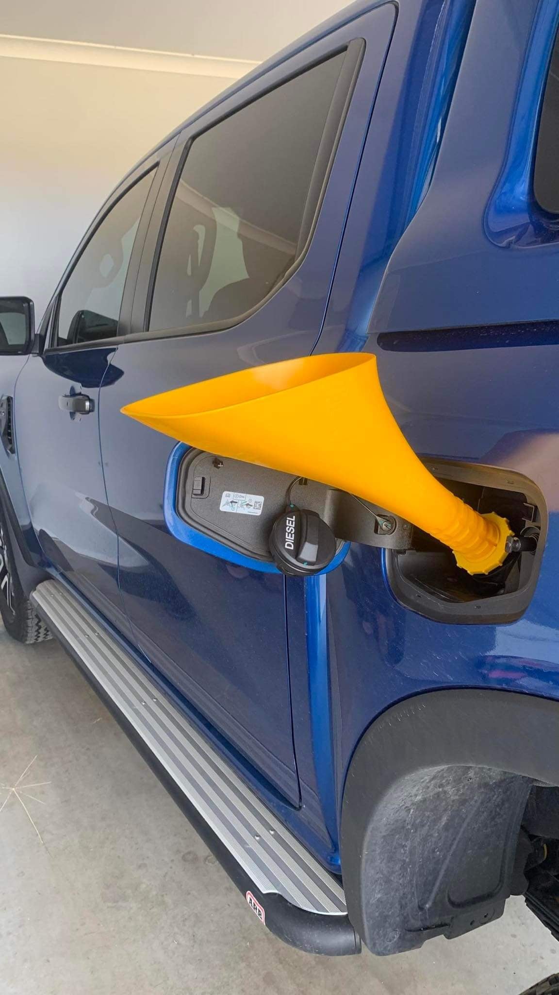 Diesel Yellow Scrunnel Funnel $39.95+ Postage. All Fuel Funnels fit the same. Work the same. Just Different Colours