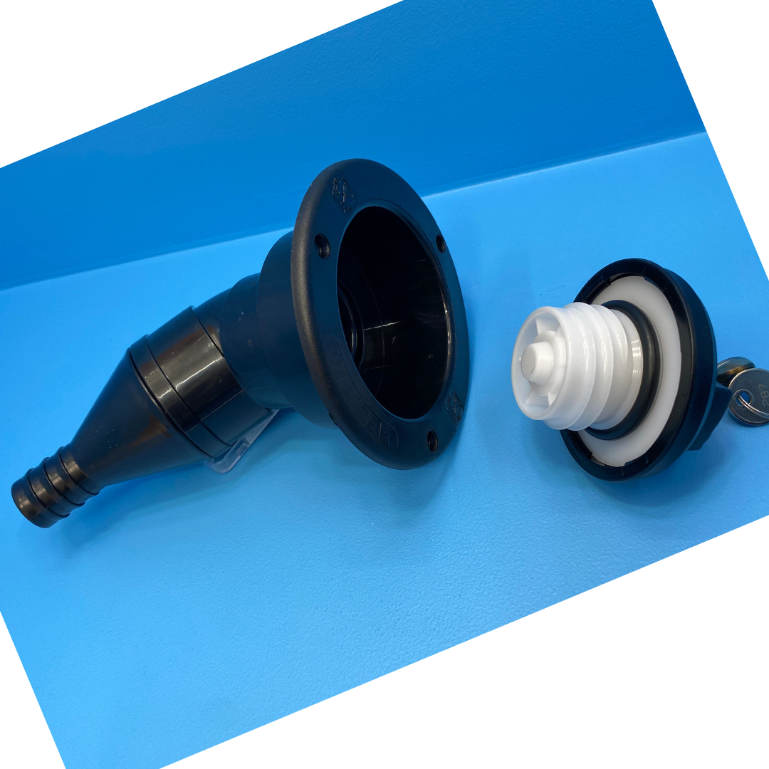 Aqua Caravan Water Scrunnel Funnel (Hume Screw in Water Fitting ) NOT ALL CARAVANS WATER FILLERS ARE THE SAME. PLEASE CHECK YOU HAVE A THREADED HUME OR ALKO STYLE FITTING. $39.95+ Postage